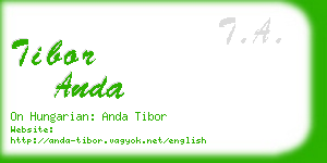 tibor anda business card